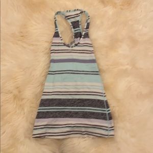 Blue and white lulu lemon tank